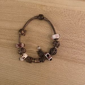 Authentic pandora bracelet with pandora charms